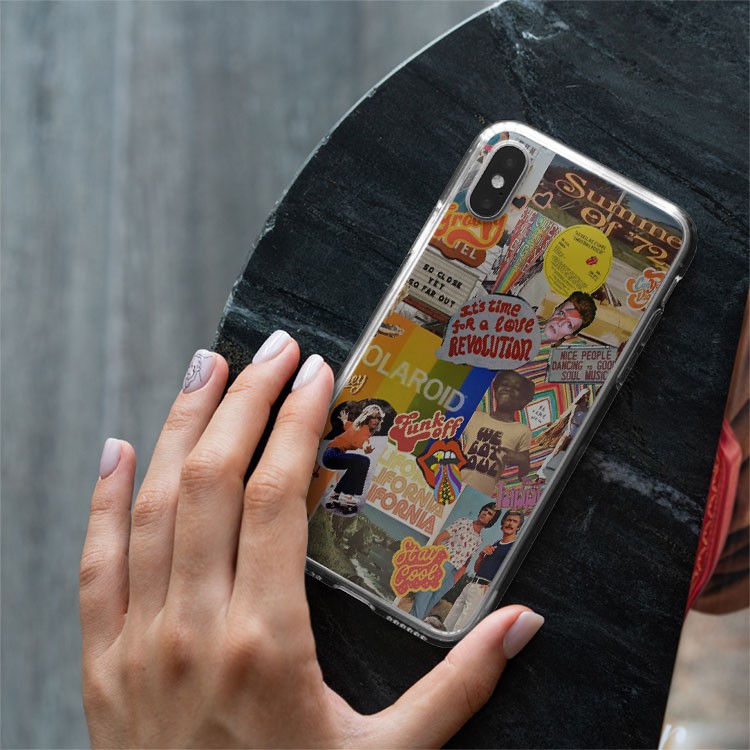 Ốp Lưng 70s collage case những năm tháng xưa cũ cho Iphone 5 6 7 8 Plus 11 12 Pro Max X Xr PAP20210622