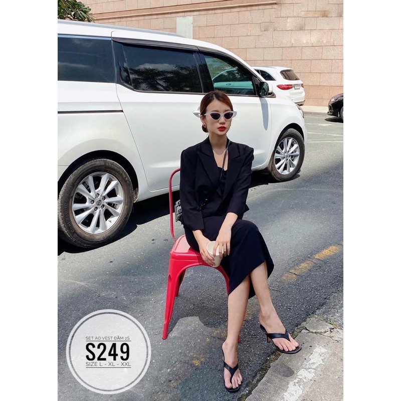 Bigsize Set áo vest đầm 2S S249