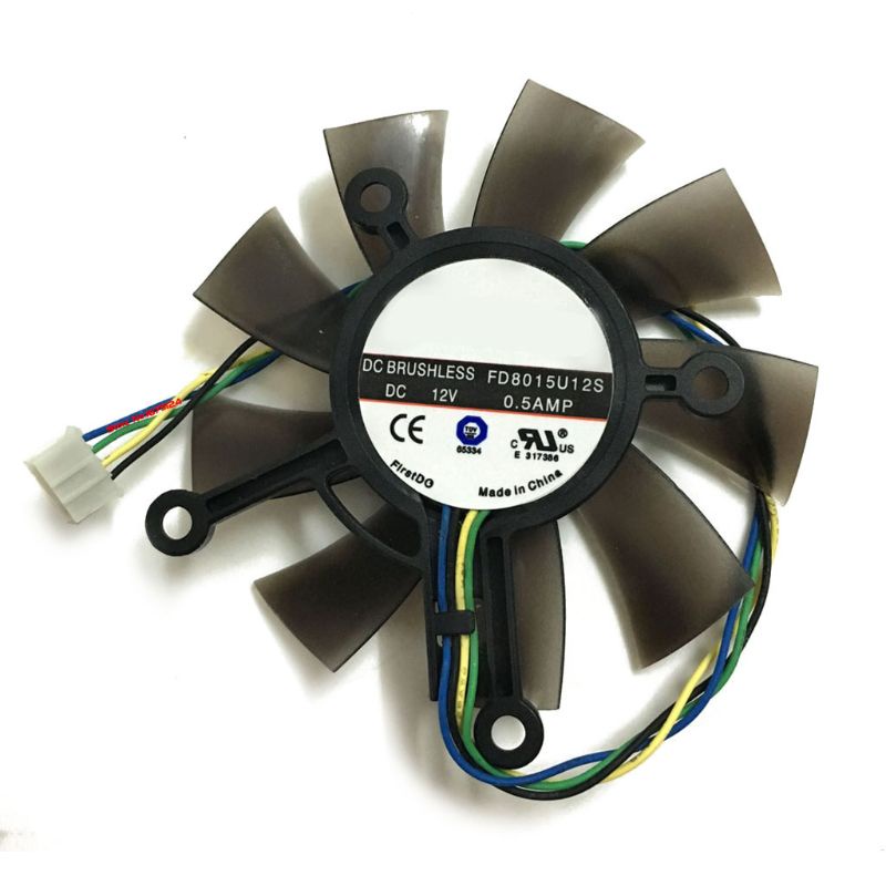 Quạt Tản Nhiệt Card Đồ Họa 75MM FD8015U12S DC12V 0.5AMP 4PIN Cho GTX 560 GTX550Ti HD7850