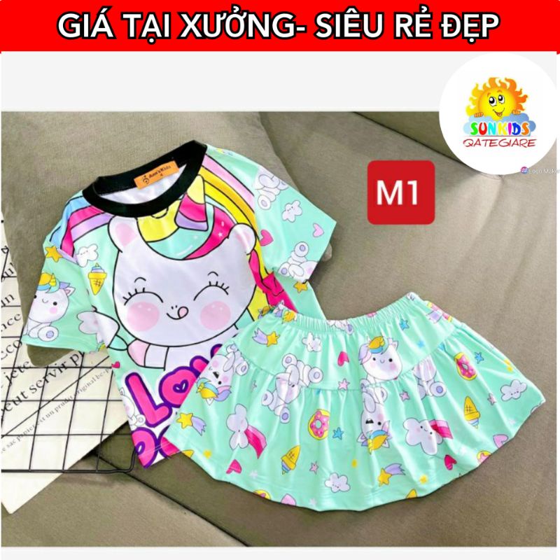 Sét áo + chân váy siêu yêu cho bé gái size đại ANNAKIDS LOẠI 1 40kg |GBV16 năng động - đồ bộ trẻ em