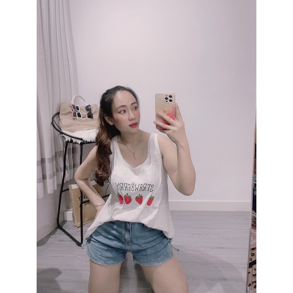 Áo thun giấy 3 lỗ in Freesize 55kg_cachuashophcm