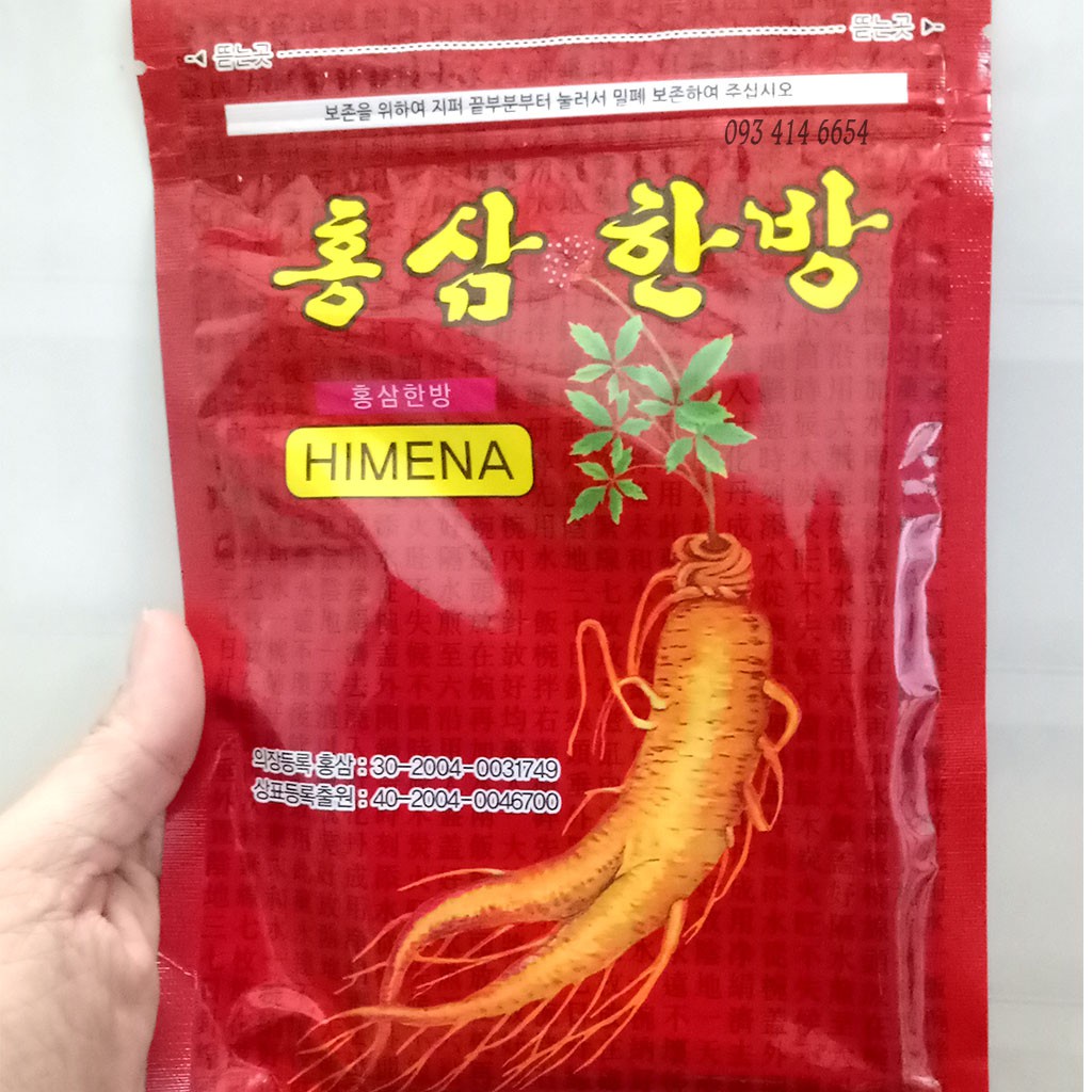 CAO DÁN HỒNG SÂM HIMENA đỏ Hàn Quốc - Túi 20 Miếng