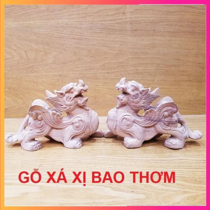 Cặp tỳ hưu phong thủy gỗ xá xị thơm