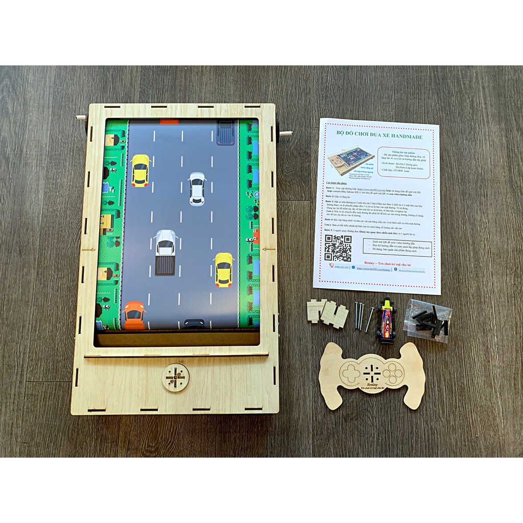 [Free Ship] Bộ Đồ Chơi Đua Xe Hanmade Bằng gỗ (Đường Đua Siêu Tốc)