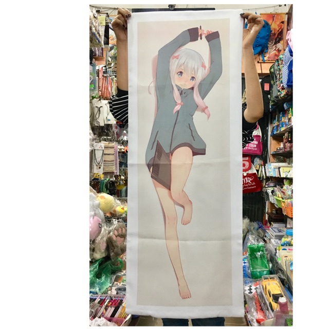 Gối ôm anime sagiri dài 40cm x1m bán sẵn đặt in theo yêu cầu