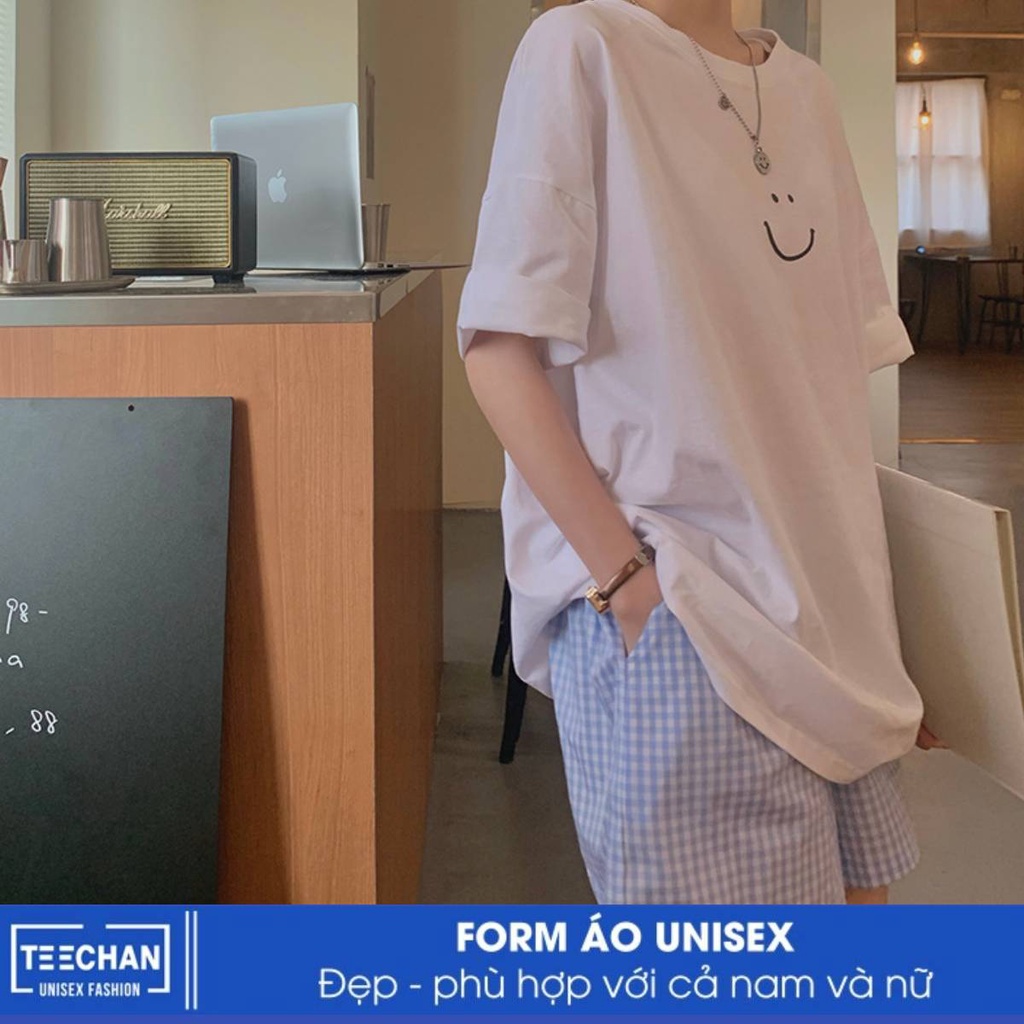 Áo thun Nam Nữ Unisex Form rộng tay lỡ TEECHAN street wear Basic thoáng mát chất cotton 100% Mã TN33