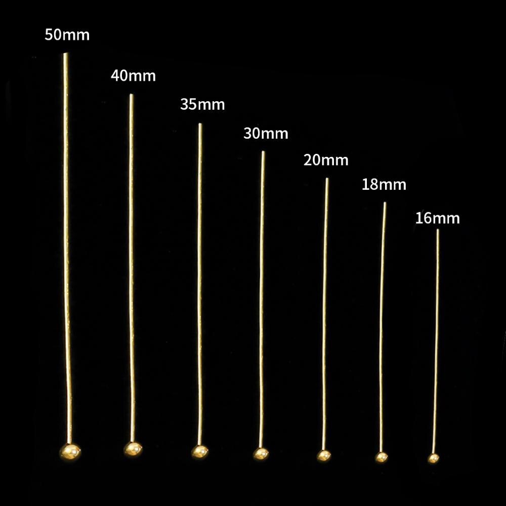 Set 200 ghim kim loại đầu bi dùng làm trang sức DIY 16 20 25 30 35 40 50 mm