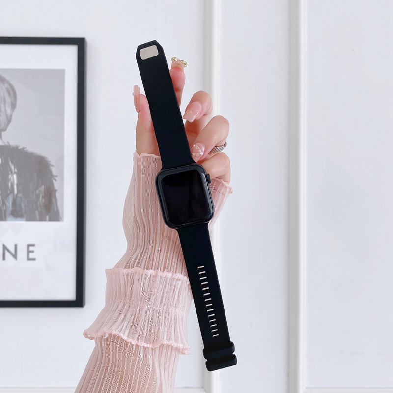 Dây Đeo Silicone 2022 Cho Đồng Hồ apple watch 49mm 45mm 41mm 44mm 42mm i-watch 40mm 38mm Ultra 8 7 3 5 6 se