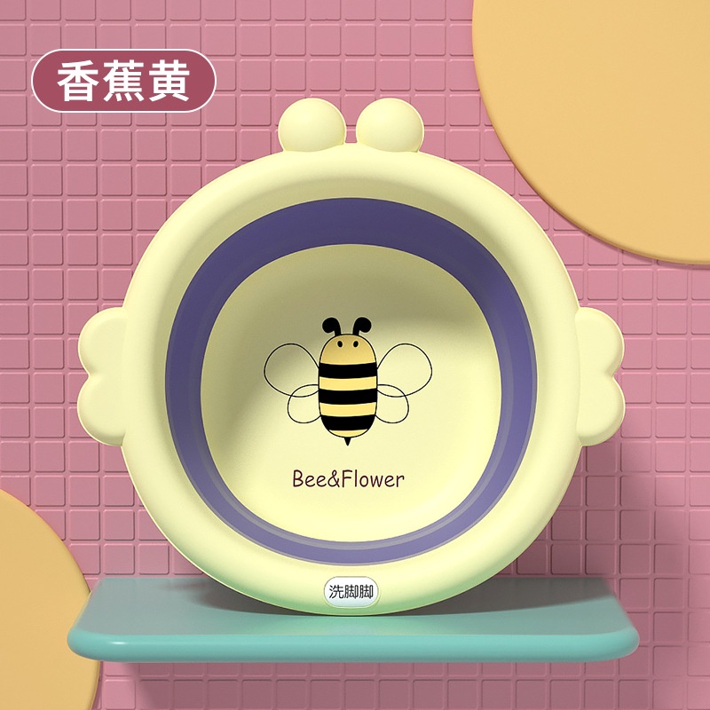 Chậu Rửa Mặt Gấp Gọn Chất Liệu Silicon Tiện Dụng Hình Ong, Ô tô, Vương Miện Đáng Yêu