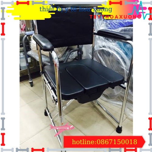 [Hàng Chính Hãng] Ghế Bô Vệ Sinh Cho Người Già Lucass G-36, Măt Nệm , Bô Vuông,Không Bánh Xe,Chống Trơn Trượt