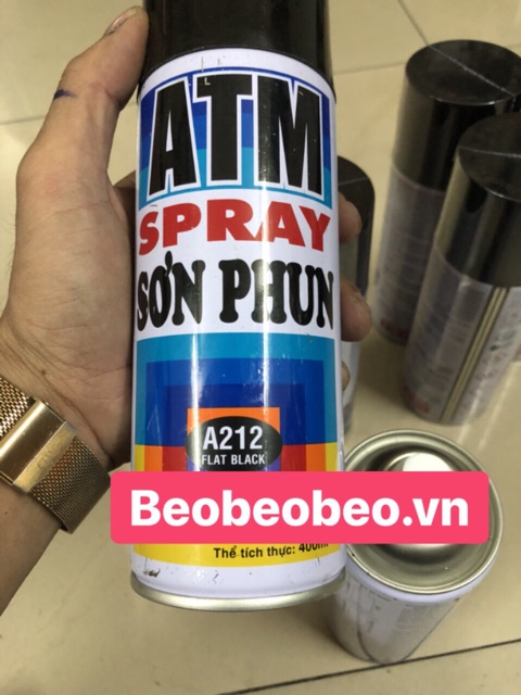 Sơn phun đen nhám a12