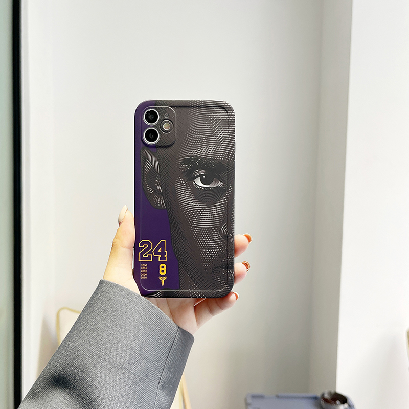 iPhone Case NBA Kobe Lens protection Creative Shockproof Matte for iPhone 12 Pro Max X Xs Max XR SE2 78Plus 11 Pro Max Soft Cover