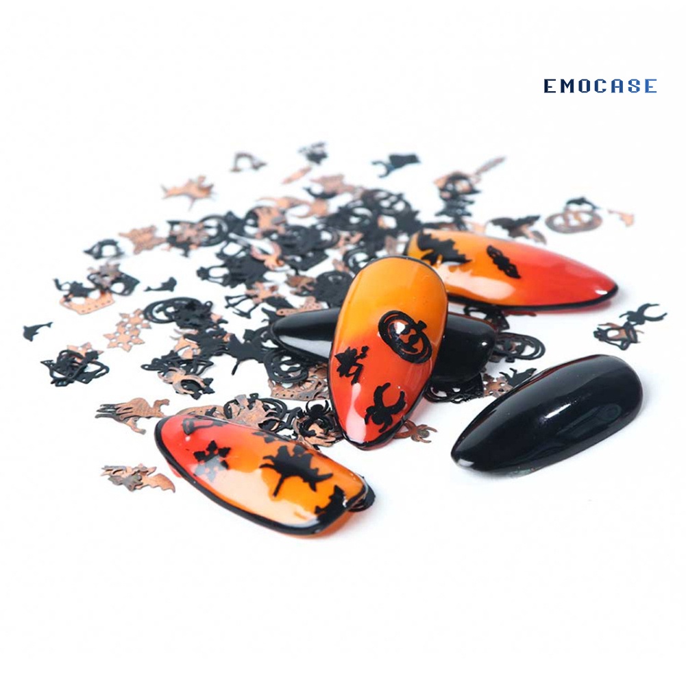 Set 120 Phụ Kiện Trang Trí Móng Tay 3D Chủ Đề Halloween Độc Đáo