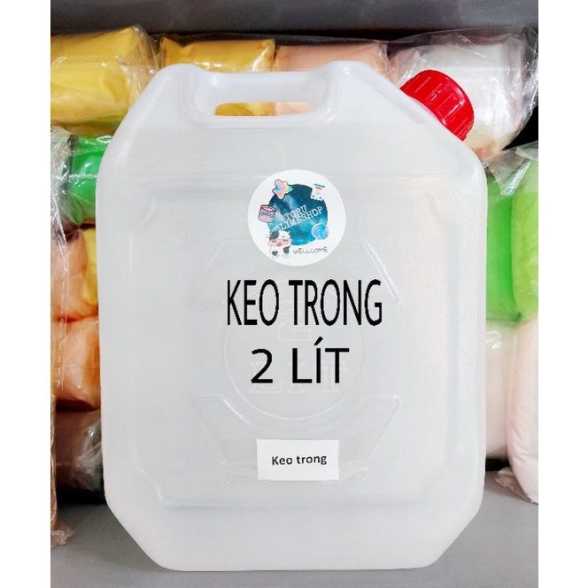 Keo trong can 2 lít dán các loại giấy, làm slime trong (Clear Slime) toru_slime