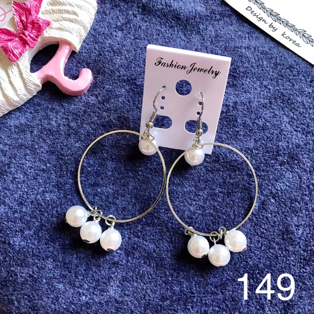 FREESHIP❤️ Khuyên Tai Tròn Trân Châu M149