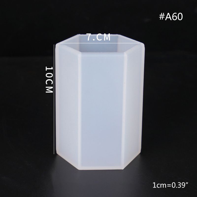 Khuôn Silicone Hình Lục Giác Làm Nến Epoxy Resin DIY