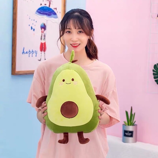 Gấu bông quả bơ dễ thương , bơ tròn size 40cm