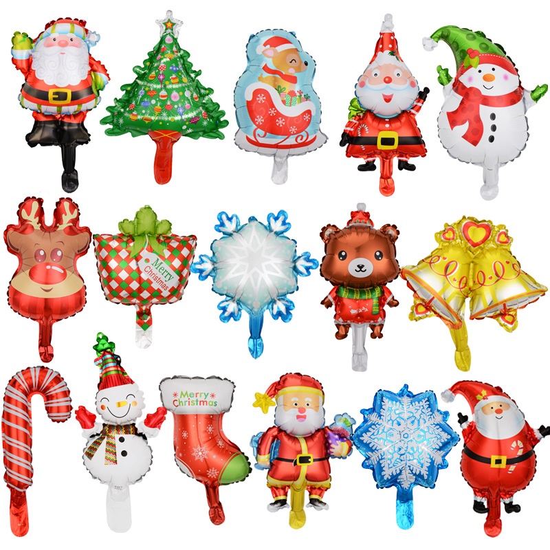 Bong Bóng Hình Ông Già Noel / Người Tuyết / Người Tuyết Trang Trí Giáng Sinh / Năm Mới DIY