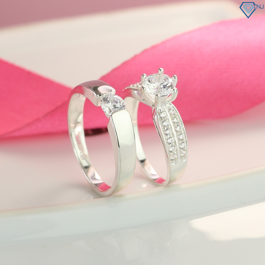 Nhẫn cặp đôi tình nhân bằng bạc đẹp khắc tên ND0431 - Trang Sức TNJ