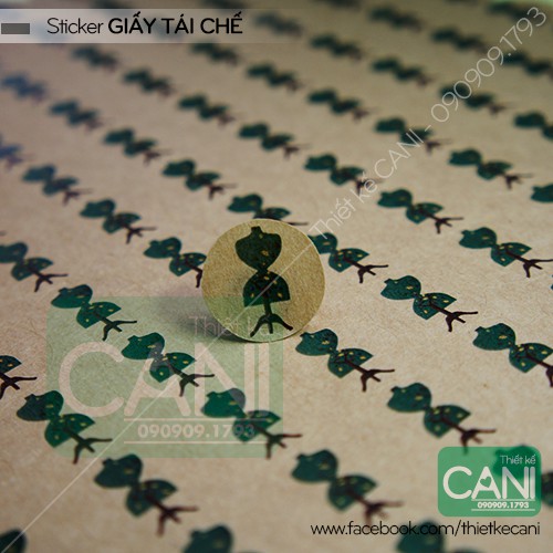 Sticker giấy kraft in theo yêu cầu Decal giấy Nhãn giấy in tem giấy