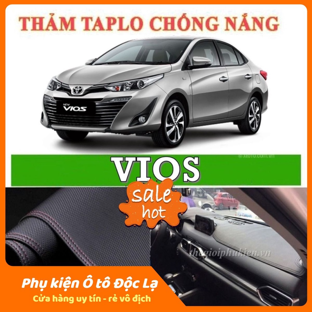 Thảm taplo Toyota Vios 2014 - 2022 vân Cacbon 3 lớp cao cấp, chống nóng, bảo vệ ô tô hiệu quả