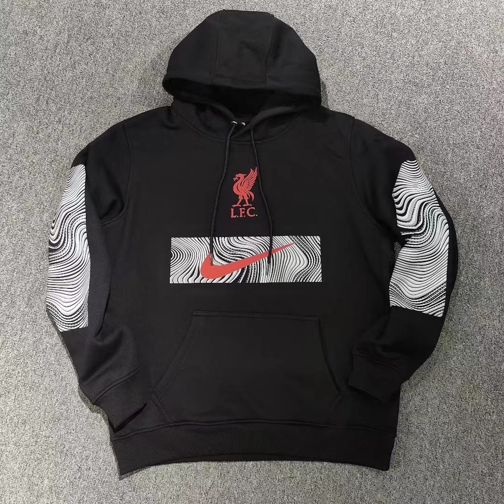 Áo Khoác Hoodie Đen Liverpool Thời Trang 2022-23 Size S-2XL