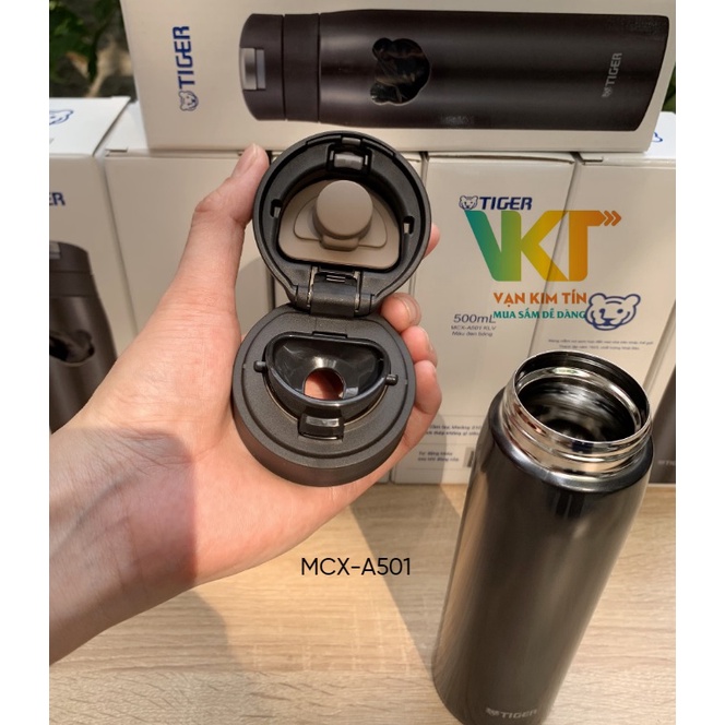 Bình Giữ Nhiệt Lưỡng Tính Tiger MCX - A501 - Màu Đen Bóng - Hàng Chính Hãng