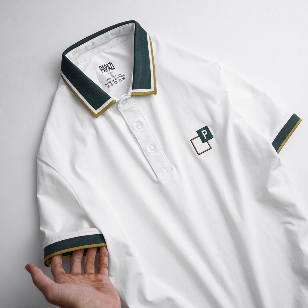 Áo thun Polo nam cổ bẻ họa tiết bo viền 100% chất Cotton thoáng mát, style basic - PAPAZI | BigBuy360 - bigbuy360.vn