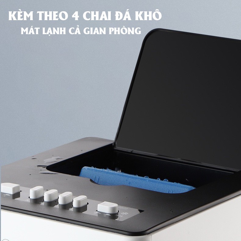 QUẠT ĐIỀU HÒA HƠI NƯỚC RH528 5L CAO CẤP- Thanh lọc không khí, giải cứu mùa hè - Tặng thêm 4 viên đá khô !