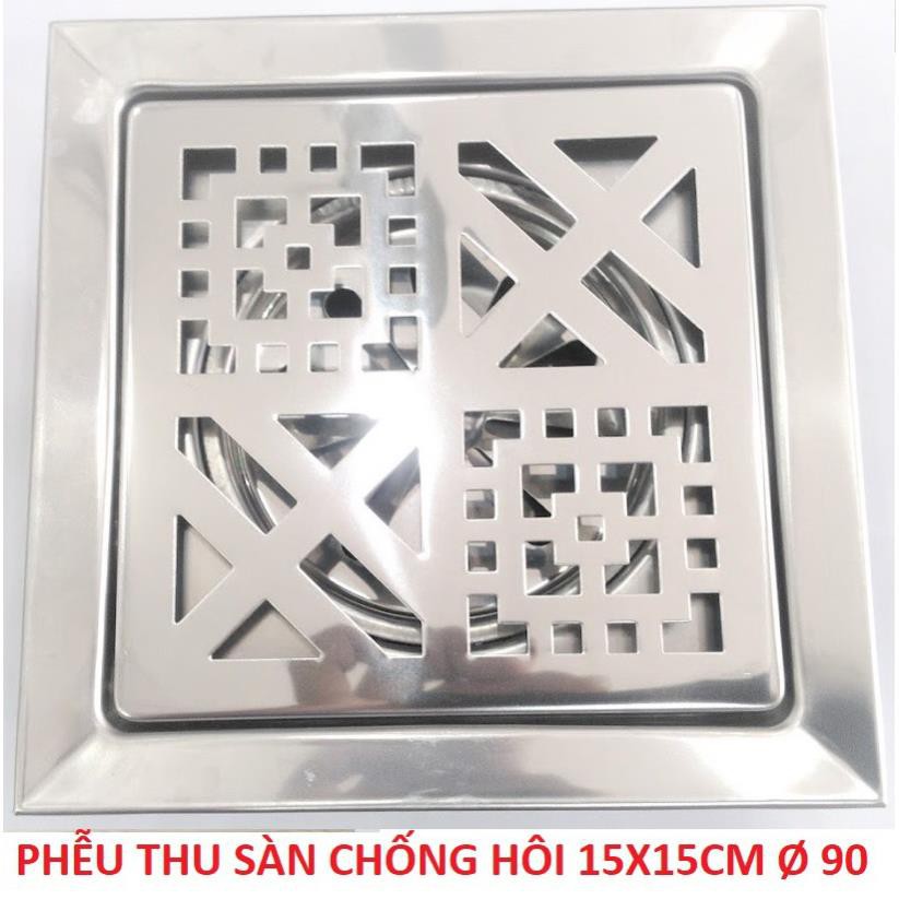 PHỄU THU SÀN INOX100% CHỐNG HÔI, CHẶN RÁC