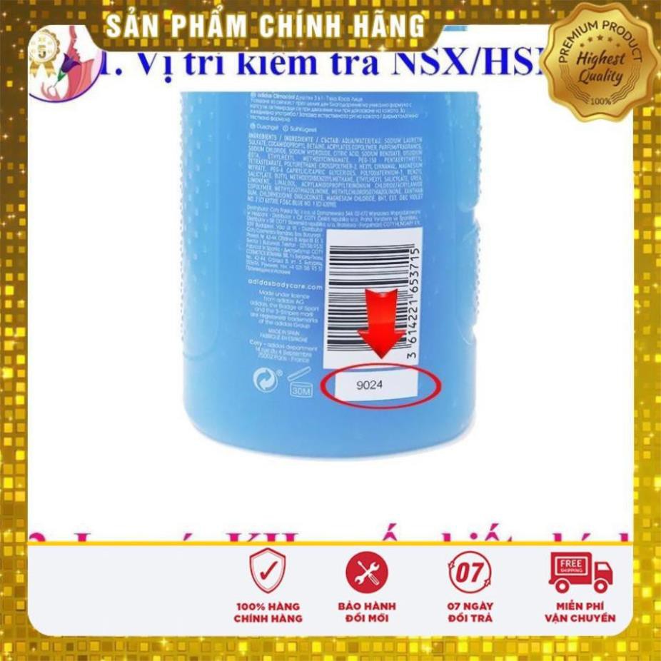 ADIDAS DẦU GỘI SỮA TẮM SỮA RỬA MẶT 3 IN 1 ADIDAS 400ML FRANCE PHÁP