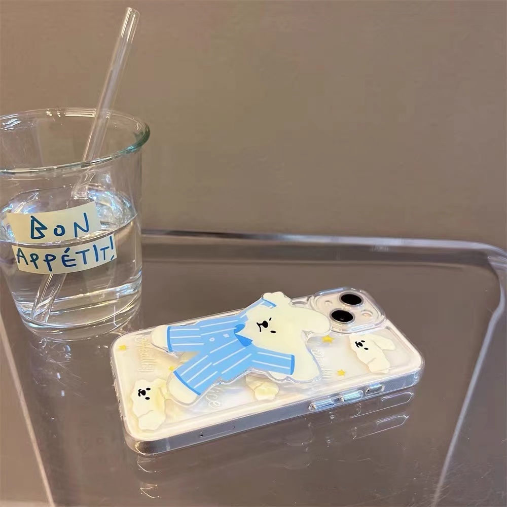 Giá Đỡ Điện Thoại Bằng Acrylic Hình Gấu Hoạt Hình Dễ Thương
