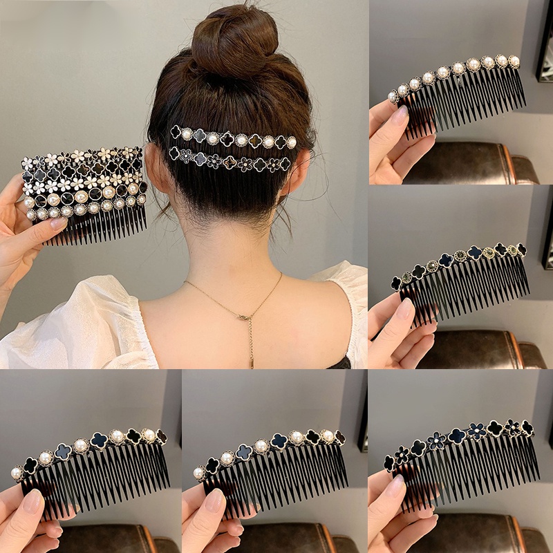 Kẹp Tóc Mái Ngang Đính Ngọc Trai Nhân Tạo Thời Trang Mùa Hè Cho Nữ