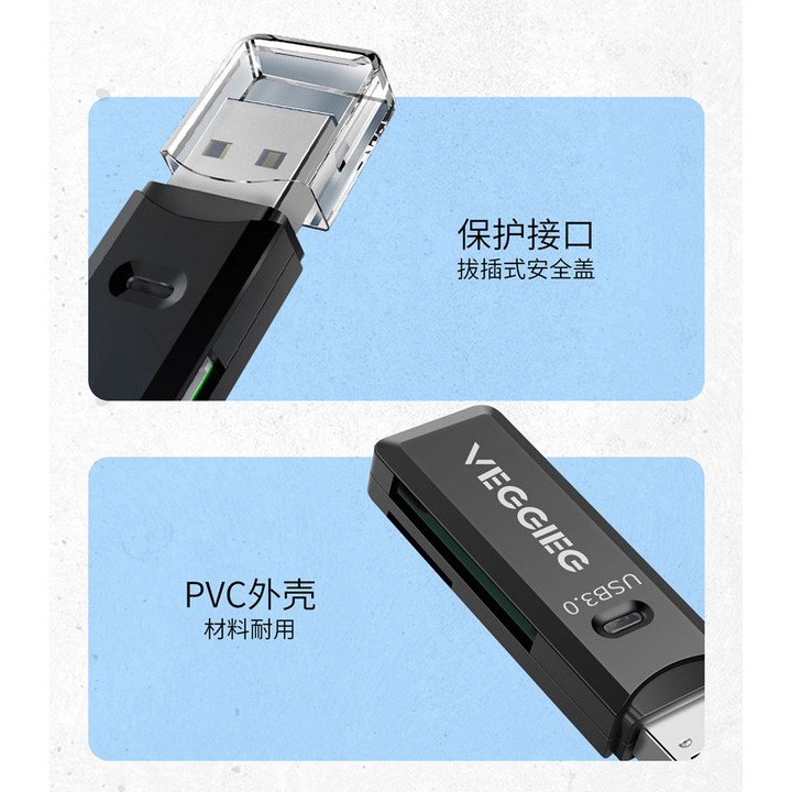 Đầu Đọc Thẻ Nhớ Usb 3.0 2 Trong 1 Micro Sd Sdxc Tf67000 | BigBuy360 - bigbuy360.vn