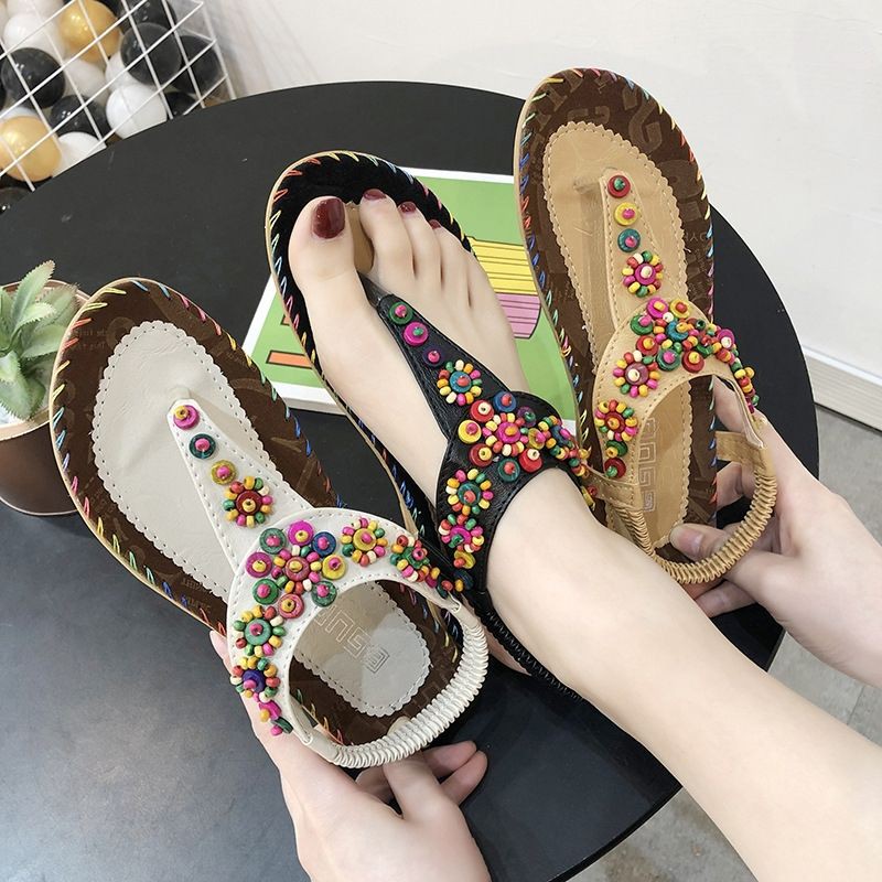 Dép xỏ ngón đế bằng saldan thời trang đi biên cho nữ
