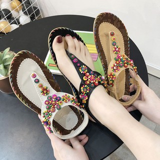 [Có Sẵn] Dép xỏ ngón đế bằng saldan thời trang đi biên cho nữ