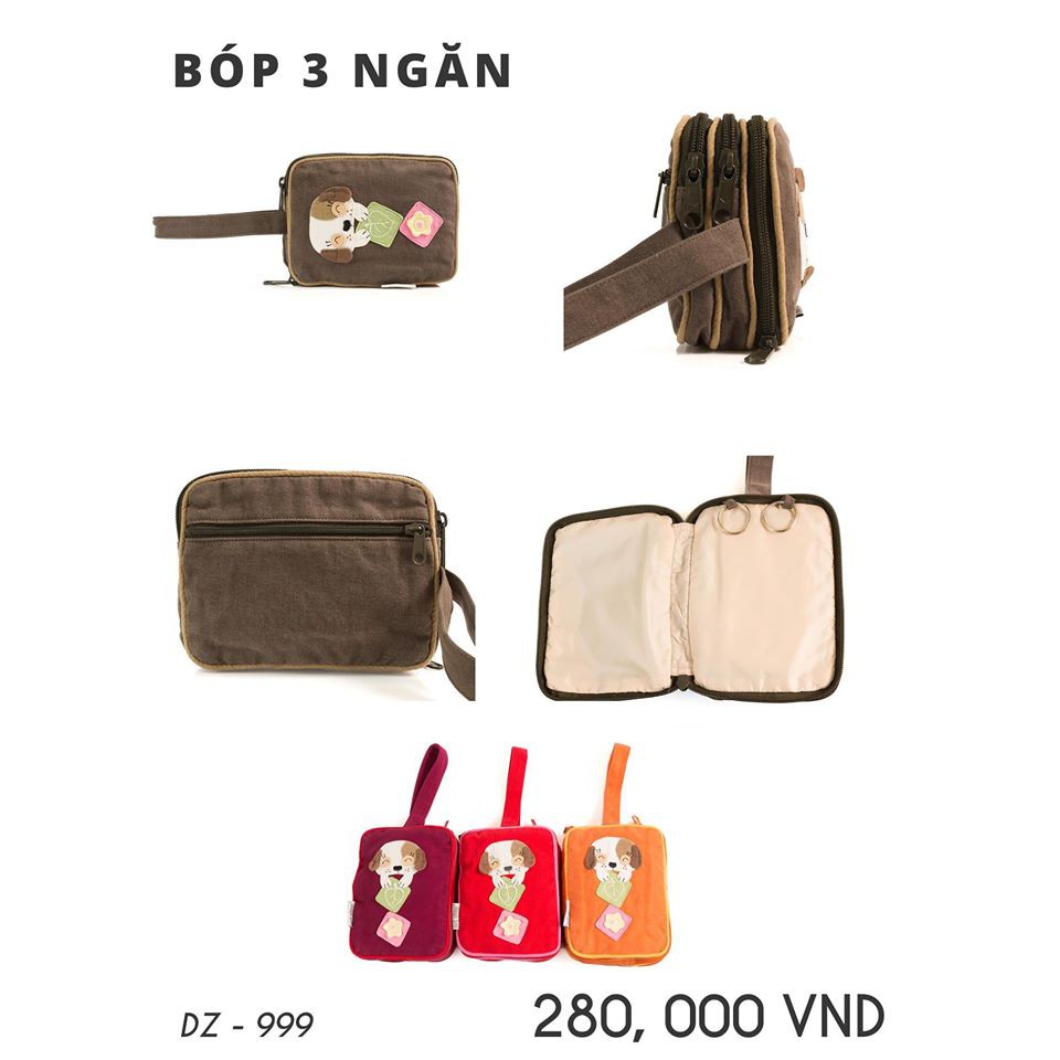 Bóp 3 ngăn vừa ĐT IpX thường PET SHOP DZ-999