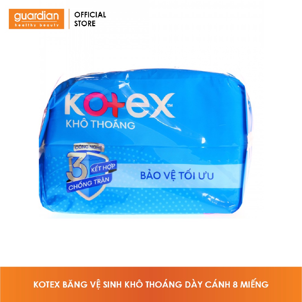 Băng vệ sinh Kotex khô thoáng dày cánh (8 miếng)