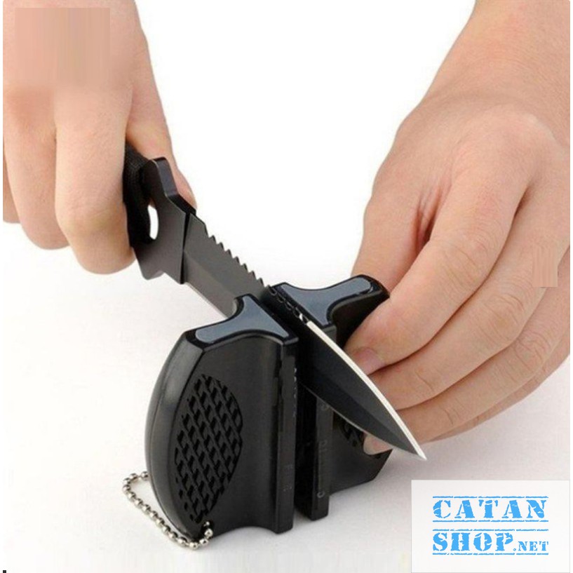 Dụng cụ mài dao mini có dây deo tiện dụng, dễ bỏ túi thích hợp mang đi dã ngoại du lịch GD441-Maidaomini