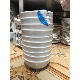 10 bát cơm sứ trắng long hầu lohaco đường kính 11 cm