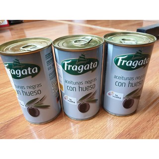 Combo 3 lon Dầu oliu Fragata trái đen tách hạt 150g/350g