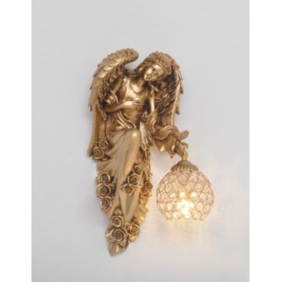 Hàng có sẵn [FREESHIP] Đèn treo tường tân cổ điển TT20 vàng trái tượng thiên thần xách đèn sang trọng .