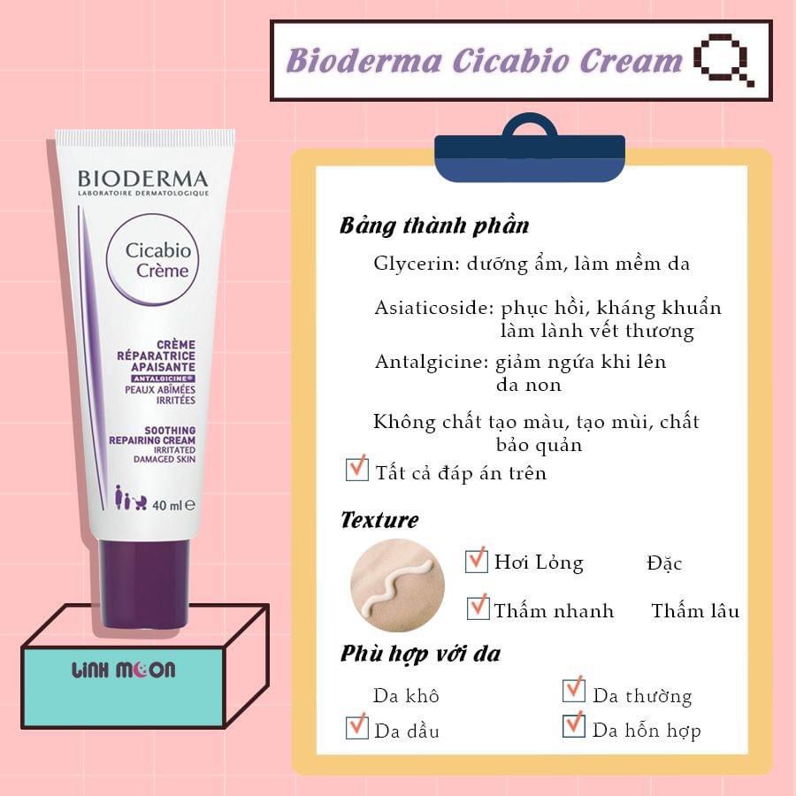 Kem dưỡng phục hồi da Bioderma Cicabio Creme 40ml - 100 ml