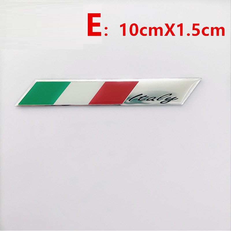 LoGo Biểu tượng cờ Ý trang trí xe ( hợp kim ko rỉ - sơn tĩnh điện)