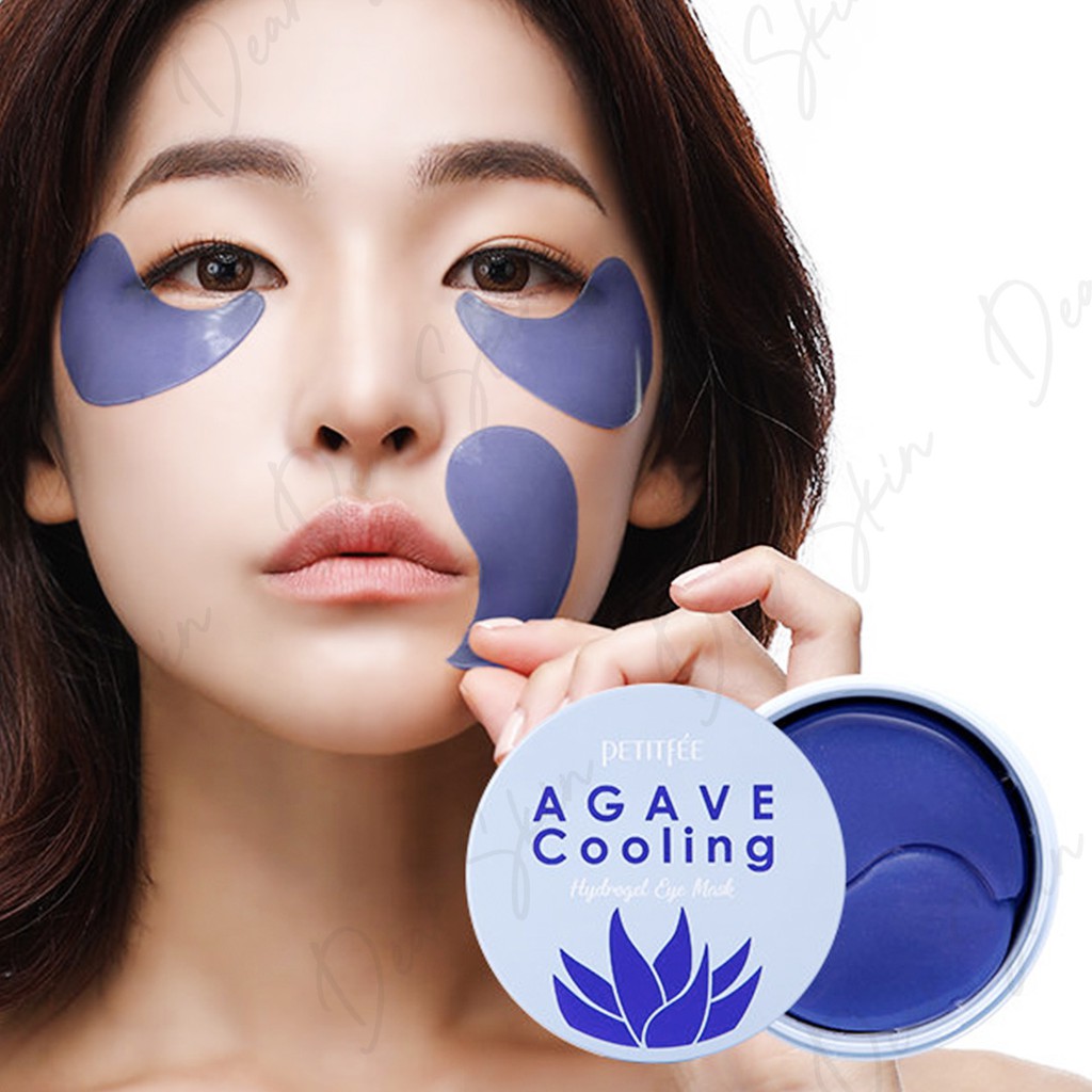 Mặt nạ mắt Hàn Petitfee AGAVE Cooling Hydrogel làm dịu da, giảm stress chất liệu Hydrogel