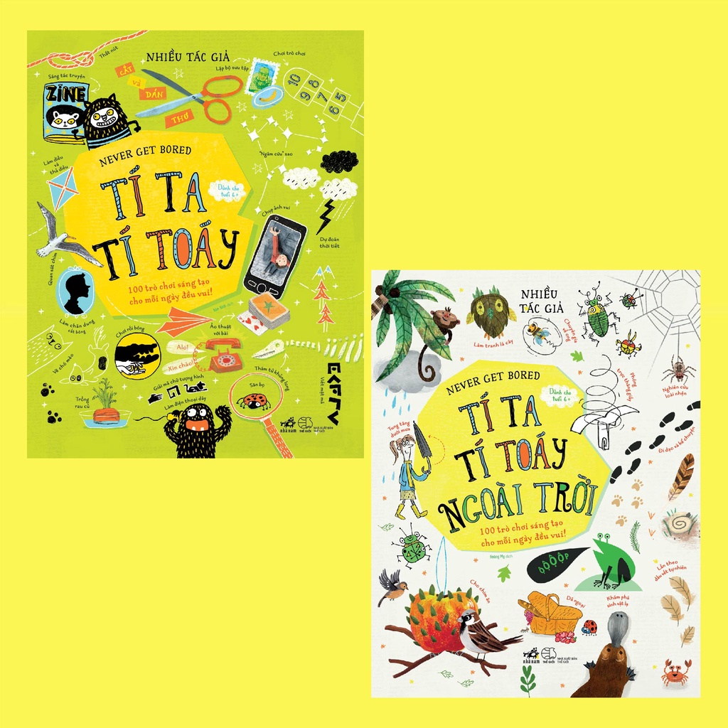 Sách - Bộ Tí ta tí toáy - Never get bored (Bìa cứng) (Trọn bộ 02 cuốn) ( Nhã Nam )
