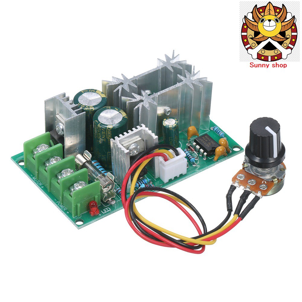 Mạch điều tốc động cơ PWM DC 10V-60V 20A, DC 12v 24v 36v 48v 60V điều khiển tốc độ motor chỉnh độ sáng đèn Led