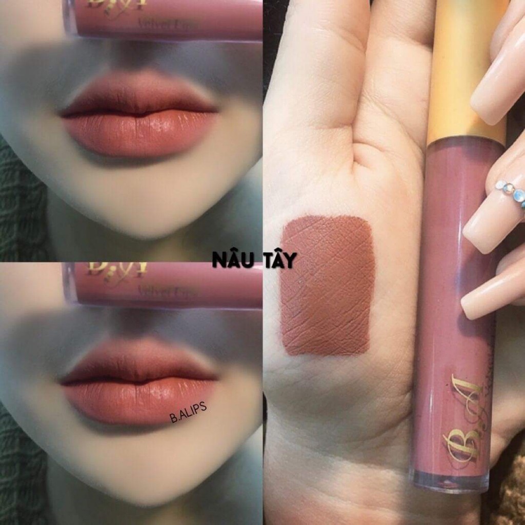 [ Nâu Tây ] màu son hot nhất Son kem cao cấp không chì B.a Beauty tặng kèm ủ môi | BigBuy360 - bigbuy360.vn