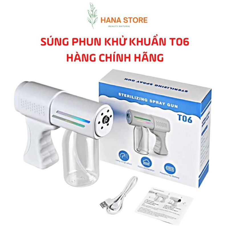 [Chính Hãng] Máy phun khử khuẩn - Súng diệt khuẩn T06 phun khử trùng bằng tia UV cao cấp, an toàn, tiện lợi