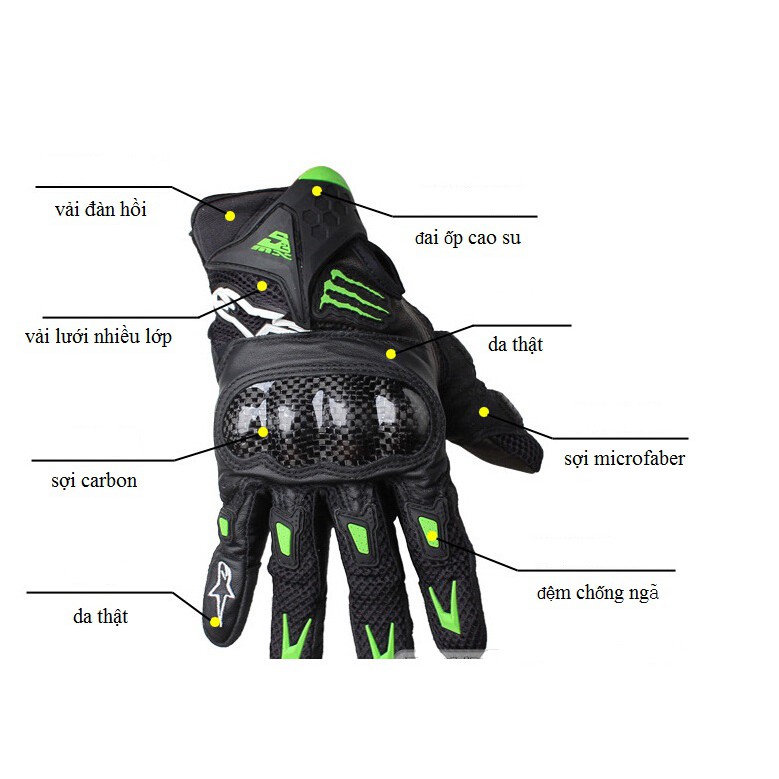 găng tay thể thao găng tay dã ngoại monster